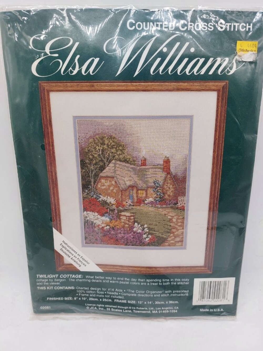 Elsa Williams Counted Cross Stitch 02081 Twilight Cottage 8" x 10" NOS